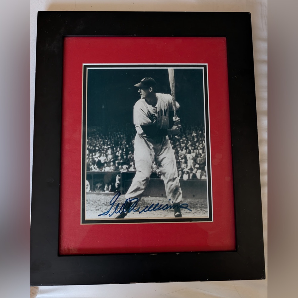 Ted Williams Autographed Photo – Framed with Certificate of Authenticity